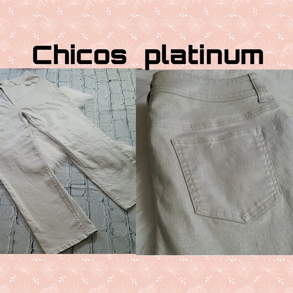 CLOSING Like New Chicos Platinum Cropped
